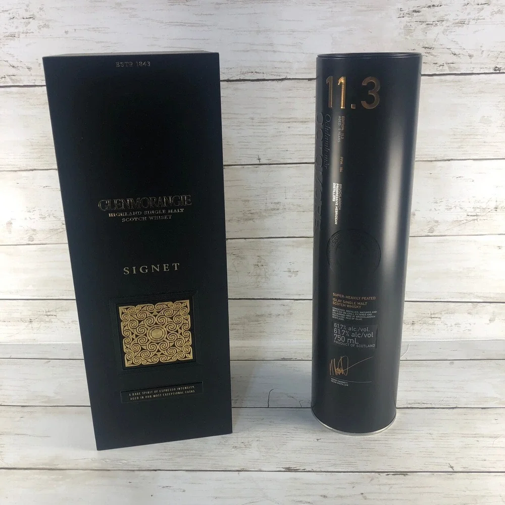 Glenmorangie‎ Signet Box & Octomore 11.3 Islay Barley Tin Empty Whisky Packaging